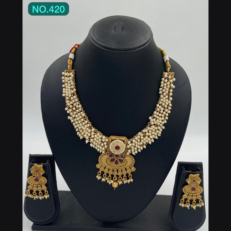 The Jangid Arts Gold Plated Necklace Set