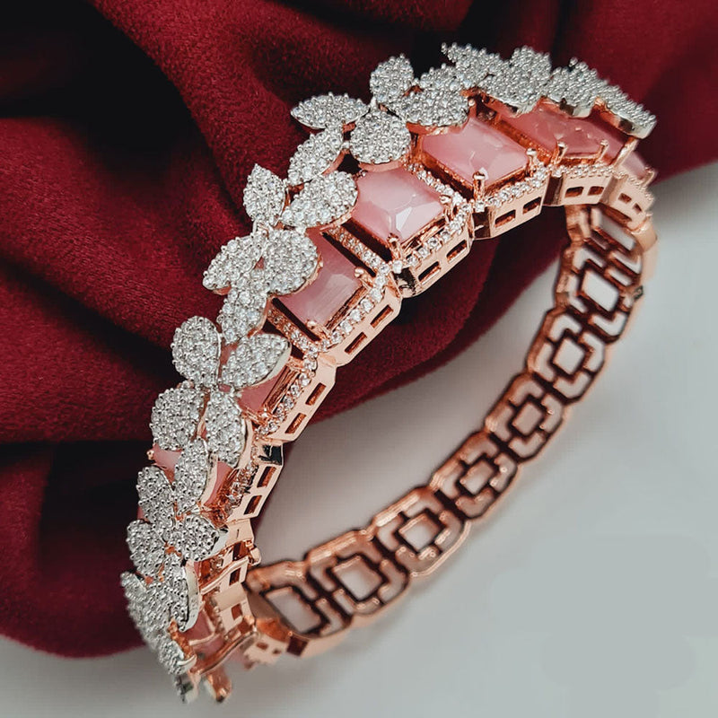 Vivah Creations Rose Gold Plated American Diamond  Bracelet