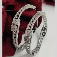 Vivah Creations Silver Plated American Diamond  Bangle Set