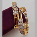 Vivah Creations Gold Plated American Diamond  Bangle Set