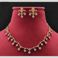 Vivah Creations Gold Plated Austrian Stone Necklace Set