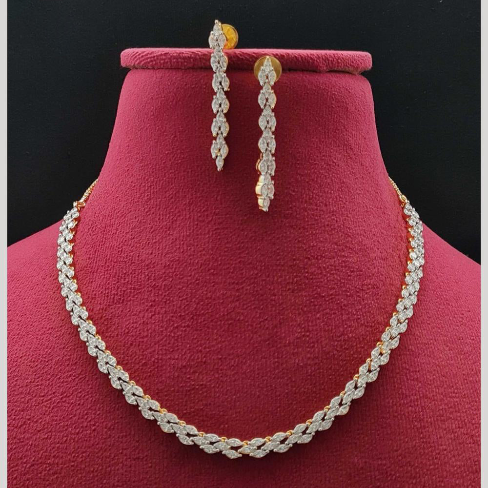 Vivah Creations Gold Plated Austrian Stone Necklace Set