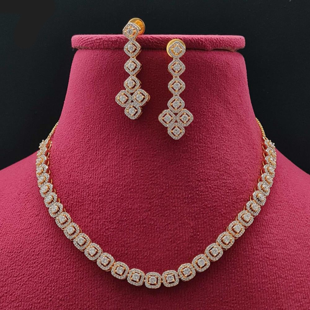 Vivah Creations Gold Plated Austrian Stone Necklace Set