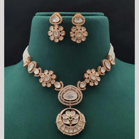 Vivah Creations Gold Plated Polki Kundan And Pearl Necklace Set