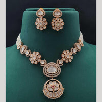Vivah Creations Gold Plated Polki Kundan And Pearl Necklace Set