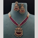 Vivah Creations Gold Plated Polki Kundan And Pearl Necklace Set