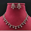 Vivah Creations Silver Plated Austrian Stone Necklace Set