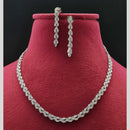 Vivah Creations Silver Plated Austrian Stone Necklace Set