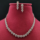 Vivah Creations Silver Plated Austrian Stone Necklace Set
