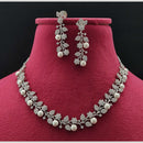 Vivah Creations Silver Plated Austrian Stone Necklace Set