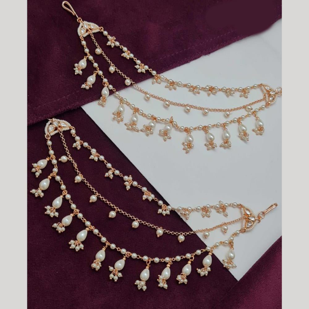 Vivah Creation Polki Kundan And Pearl Kan chain