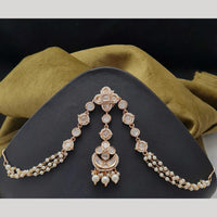 Vivah Creation Polki Kundan And Pearl Damini Maang Tikka