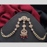 Vivah Creation Polki Kundan And Pearl Damini Maang Tikka