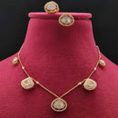 Vivah Creations Gold Plated Polki Kundan Necklace Set