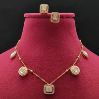 Vivah Creations Gold Plated Polki Kundan Necklace Set