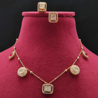 Vivah Creations Gold Plated Polki Kundan Necklace Set