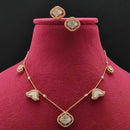 Vivah Creations Gold Plated Polki Kundan Necklace Set