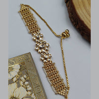 Vivah Creations Gold Plated Pota Stone Adjustable Bracelet