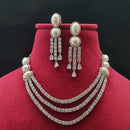 Vivah Creations Premium American Diamond Designer Pearl Necklace Set