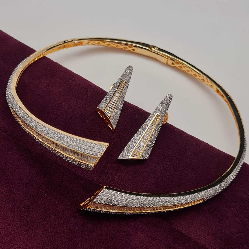 Vivah Creations Premium American Diamond Designer Necklace Set