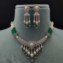Vivah Creations Premium American Diamond Designer Pearl Necklace Set