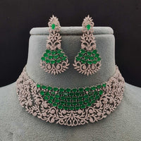 Vivah Creations Premium American Diamond Designer Choker Necklace Set