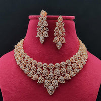Vivah Creations Premium American Diamond Designer Choker Necklace Set