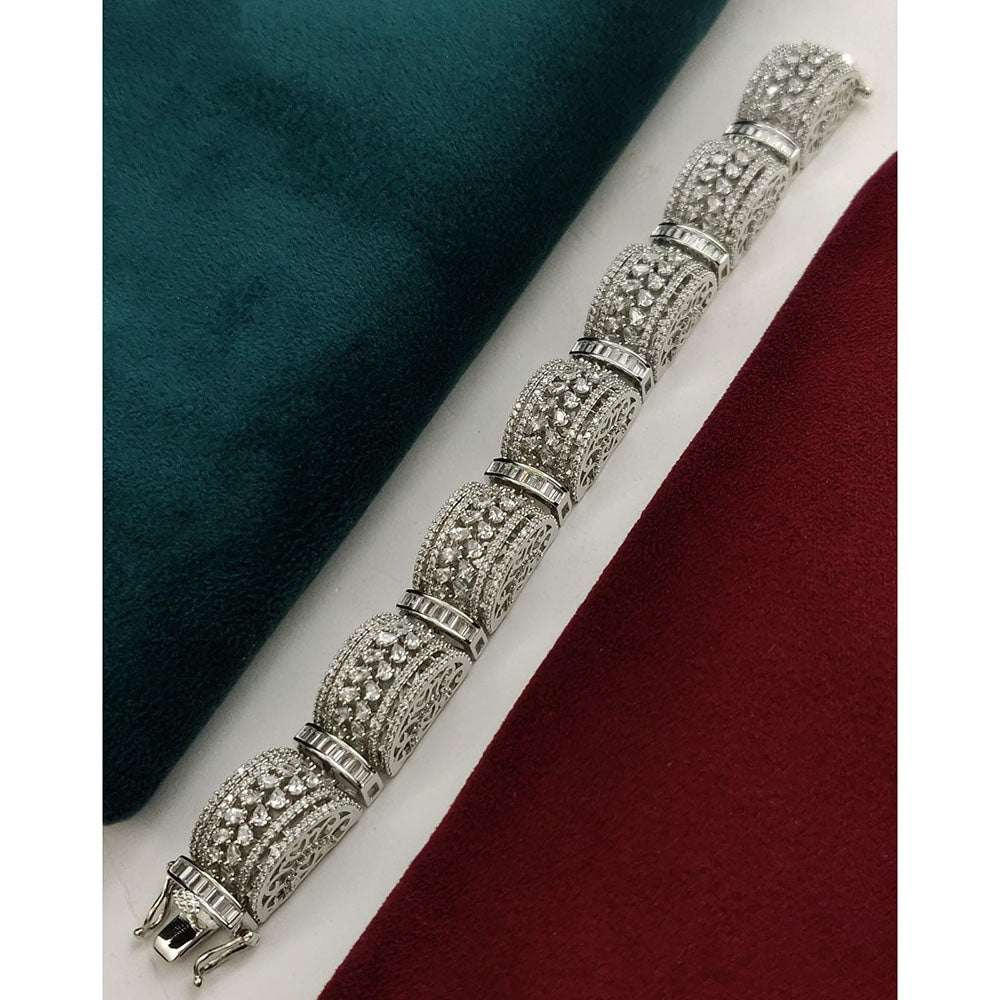 Vivha Creations Luxury American Diamond Designer Openable Bracelet