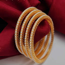 Vivha Creations Graceful Pearl Statement Bangles Set