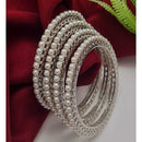 Vivha Creations Graceful Pearl Statement Bangles Set