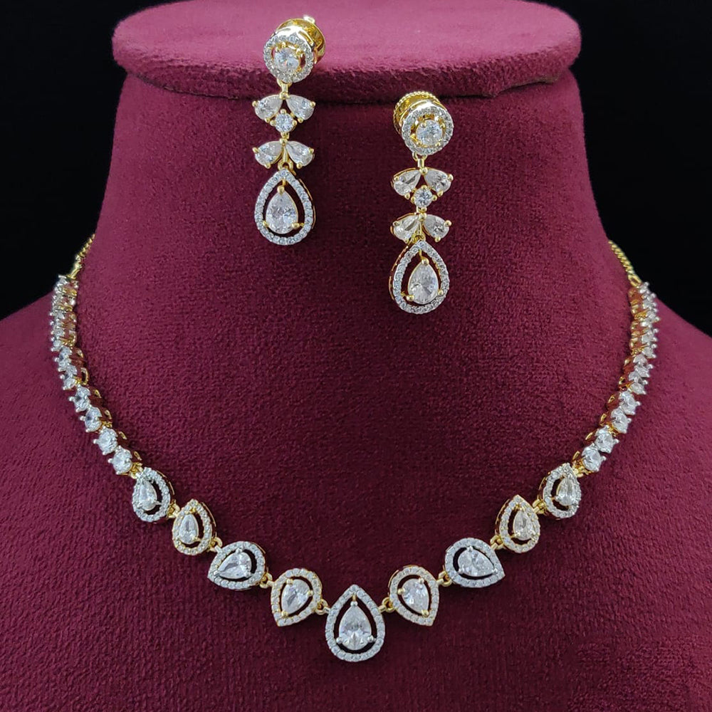 Vivah Creations Premium American Diamond Designer Necklace Set