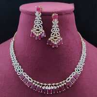 Vivah Creations Premium American Diamond Designer Necklace Set