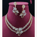 Vivah Creations Royal Floral American Diamond Statement Necklace Set