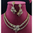 Vivah Creations Royal Floral American Diamond Statement Necklace Set