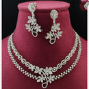 Vivah Creations Royal Floral American Diamond Statement Necklace Set