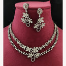 Vivah Creations Royal Floral American Diamond Statement Necklace Set
