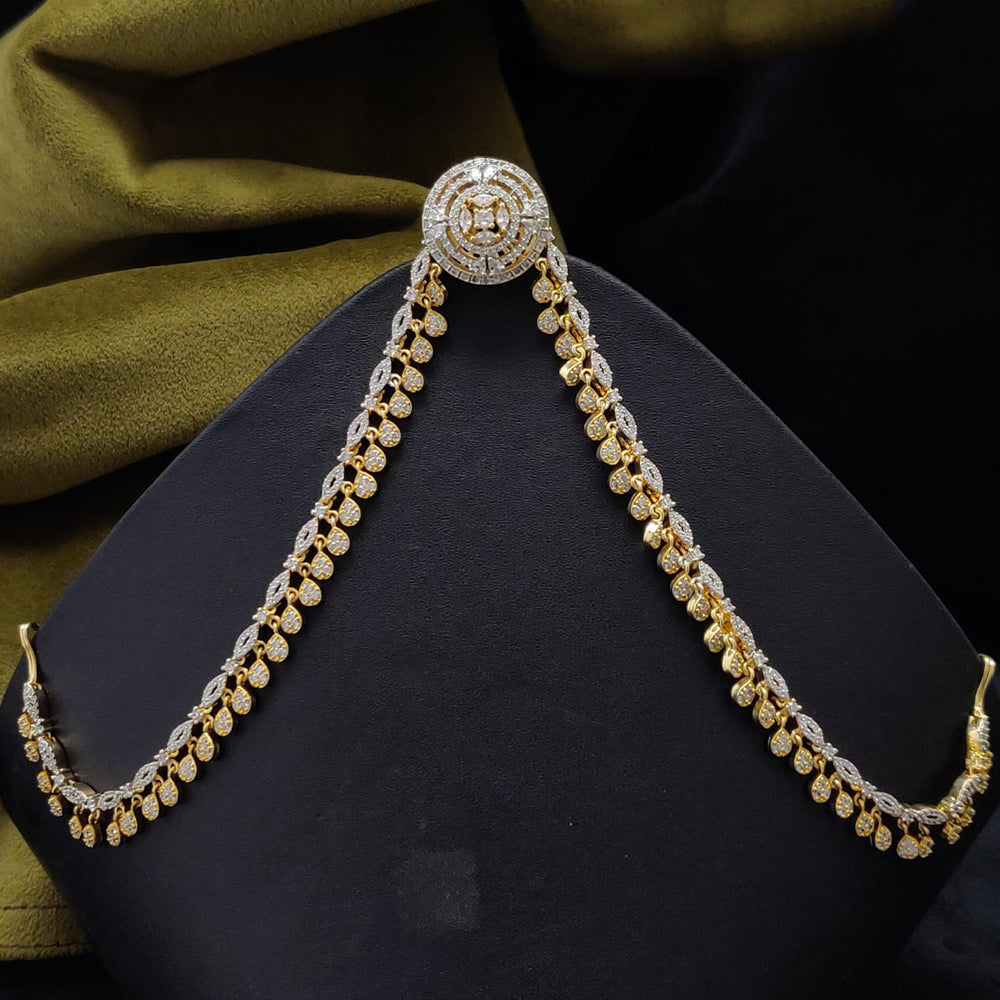 Vivah Creations Graceful American Daimond Damini Maangtikka