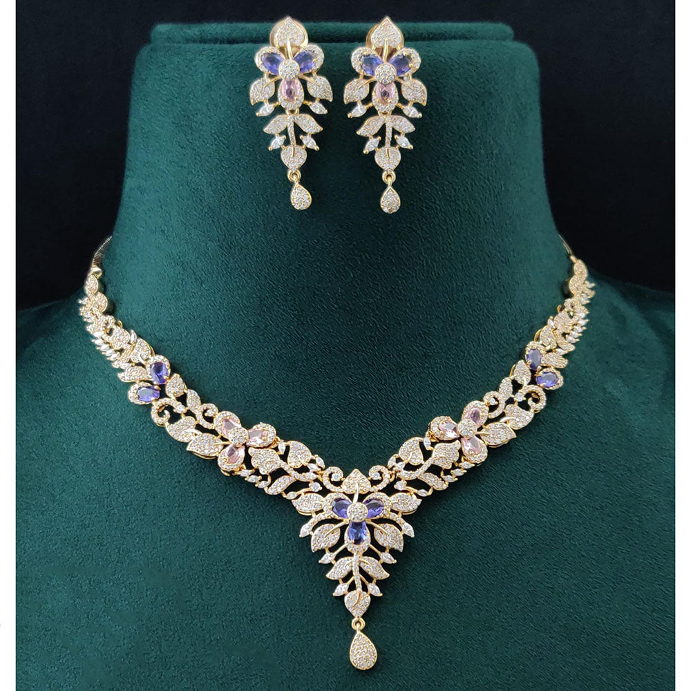 Vivah Creations Luxury Look American Diamond Set for Girls