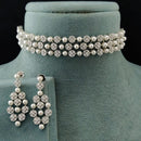 Vivah Creations Luxury Look American Diamond Pearl Choker Set for Girls