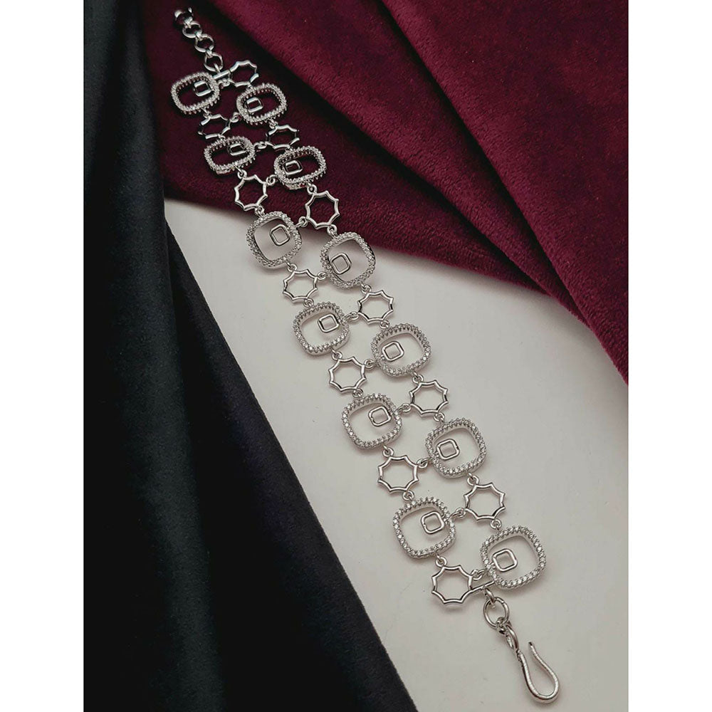 Vivha Creations Luxury American Diamond Designer Adjustable Bracelet