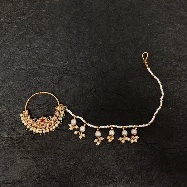 Darshana Jewels Gold Plated Nose Ring