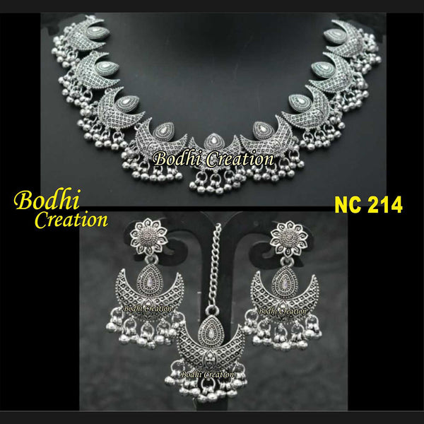 Bodhi Creation Silver Plated Choker Necklace Set