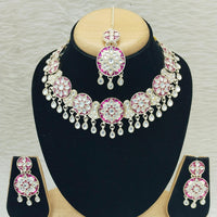 Bodhi Creation Gold Plated Kundan Stone And Meenakari Necklace Set