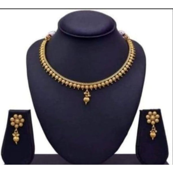 Akruti Collection Gold Plated Necklace Set