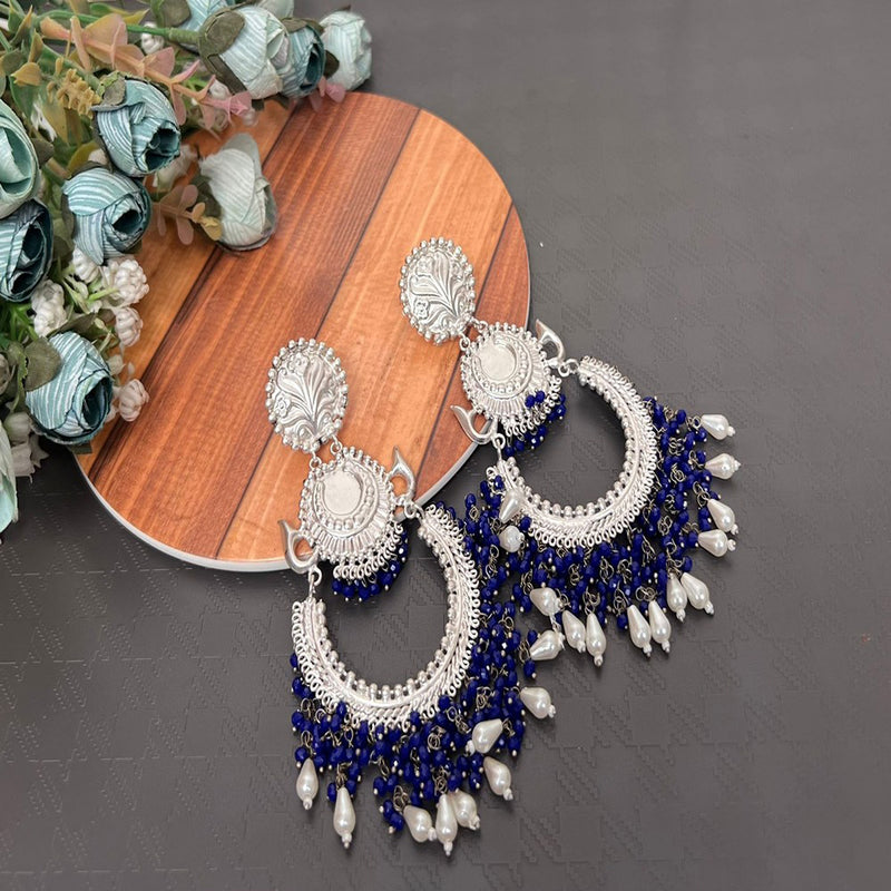 Akruti Collection Silver Plated Dangler Earrings