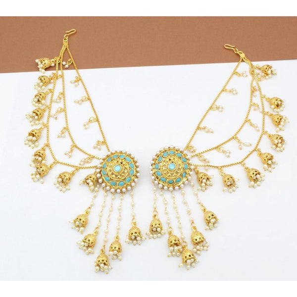 Akruti Collection Gold Plated Kanchain Jhumki Earrings