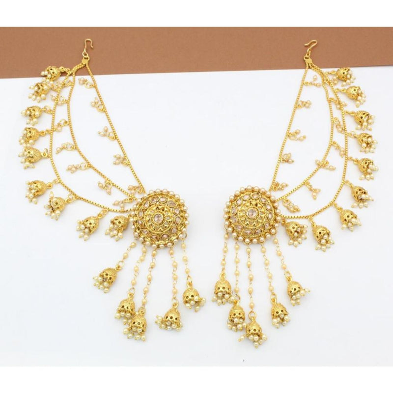 Akruti Collection Gold Plated Kanchain Jhumki Earrings