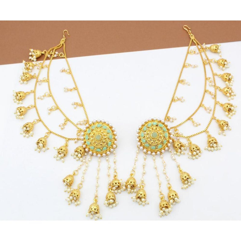 Akruti Collection Gold Plated Kanchain Jhumki Earrings