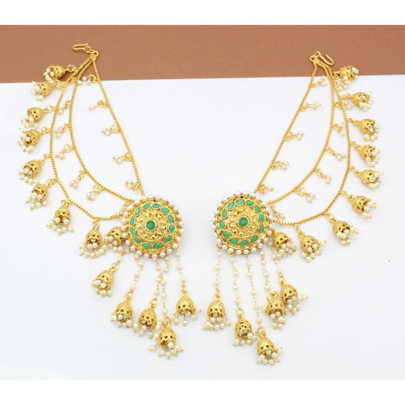 Akruti Collection Gold Plated Kanchain Jhumki Earrings