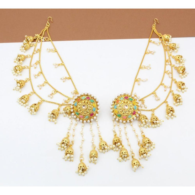 Akruti Collection Gold Plated Kanchain Jhumki Earrings